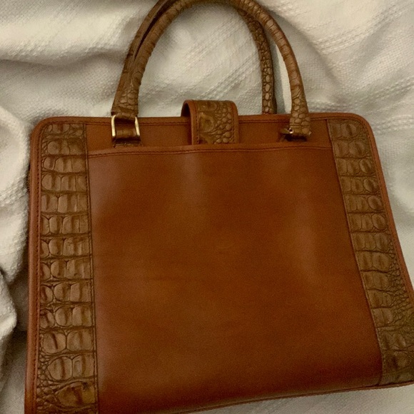 RARE Brahmin Vintage Handmade Brûlée Tuscan Satchel+Wallet Set w/Dust Bag - Picture 8 of 16